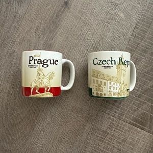 New Starbucks Collector Series Ceramic 3oz Mini Mug Cup PRAGUE / CZECH REPUBLIC